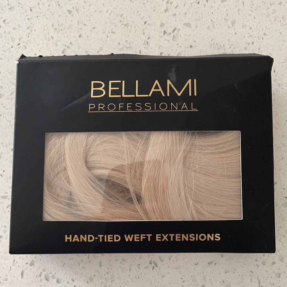 Bellami 24” hand tied wefts white blonde. Brand new! Unused